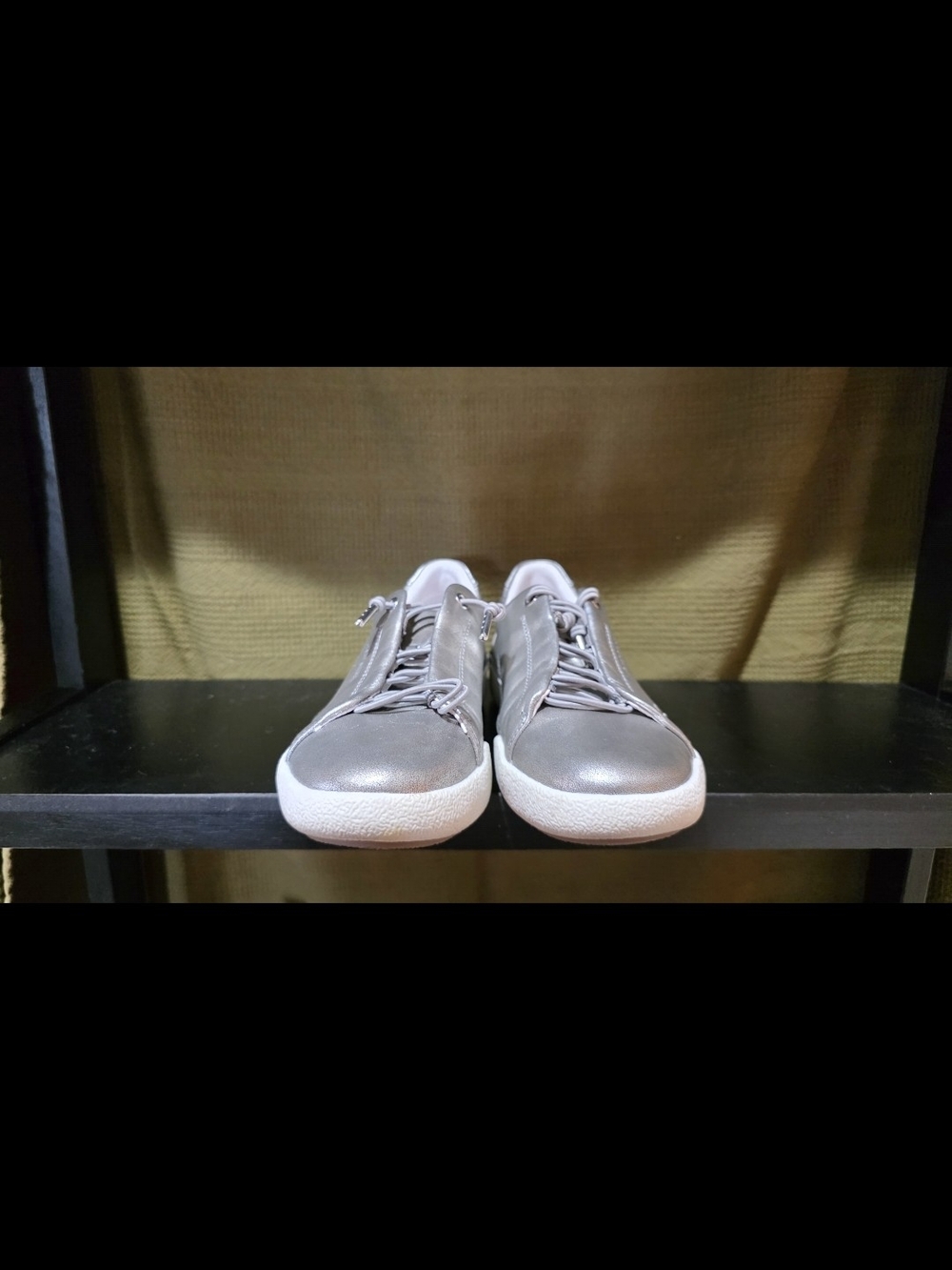 Josef Seibel Metallic Gray Low-Top Sneakers